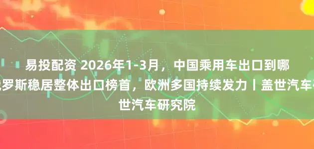 易投配资 2026年1-3月，中国乘用车出口到哪了：俄罗斯稳居整体出口榜首，欧洲多国持续发力丨盖世汽车研究院